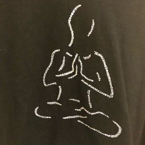 Black yoga graphic hoodie